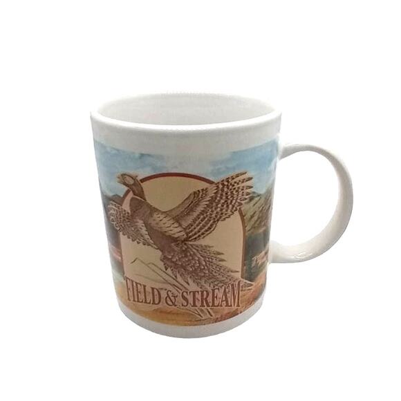 🦌Field & Stream Mug ☕ Rustic Lodge Gift for Outdoorsmen🐟 - Picture 2 of 13